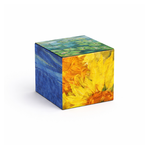 Custom-printed edition cube